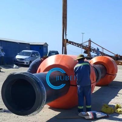 Pièces flottantes en HDPE orange ou jaune personnalisées avec installation en acier galvanisé à chaud