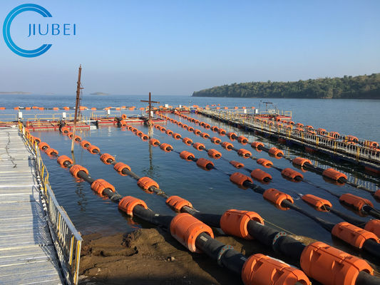 Le ponton de polyéthylène flotte les tubes de dragage de tuyau résistant à l'usure de HDPE maintiennent à flot la marine