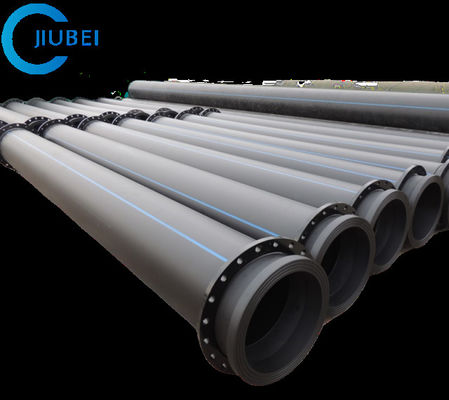 Pipe en HDPE noir à bandes bleues PN10 ISO4427 pour le système d'approvisionnement en eau