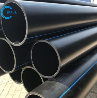 Pipe en HDPE noir à bandes bleues PN10 ISO4427 pour le système d'approvisionnement en eau