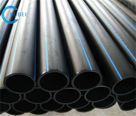 Pipe en HDPE de dragage noir à bandes bleues pour une épaisseur personnalisée et une connexion de bride en acier
