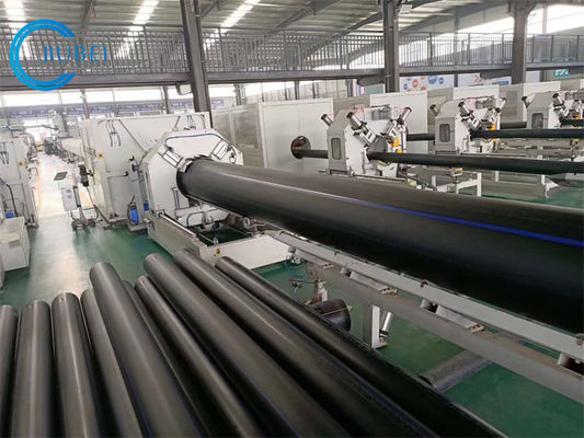 Pipe en HDPE de dragage noir à bandes bleues pour une épaisseur personnalisée et une connexion de bride en acier