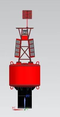 Bouée en polyéthylène jaune/rouge/vert résistant aux UV résistant aux intempéries 1550 mm hauteur du plan focal 800 kg gratuit