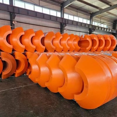 Floater de tuyaux HDPE résistant aux chocs en jaune/orange avec production de moulage rotatif