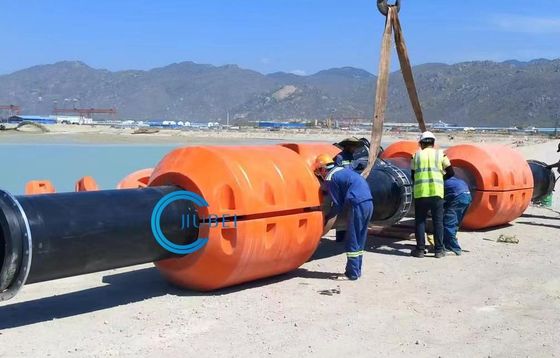 Cylindres flottants en PE et en PU résistants à la corrosion pour tuyaux de dragage