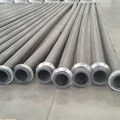 Pipe de dragage UHMWPE reliée à une bride pour le transport de fluides