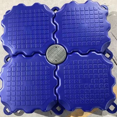 Pontoon polyvalent en PE modulaire bleu pour les quais personnalisables